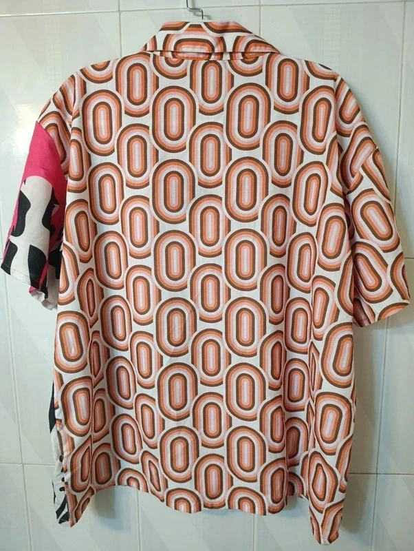 Vintage 70s print shirt R854 – photo 7